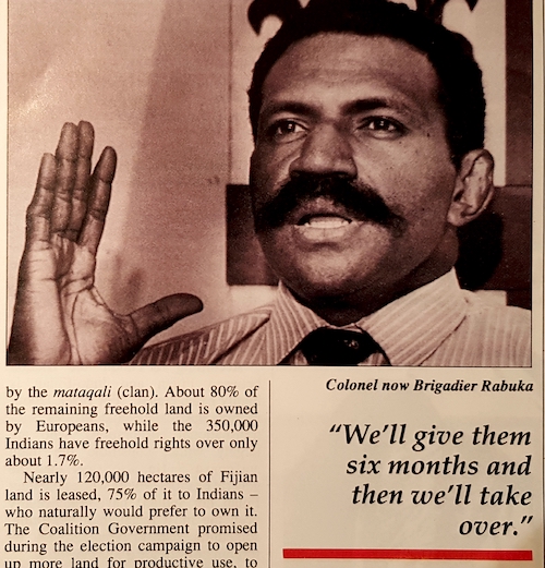 1987 Fiji coup leader Lieutenant-Colonel Sitiveni Rabuka