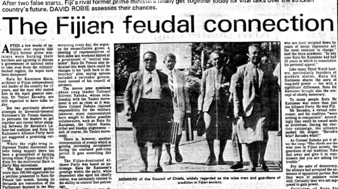 The Fijian feudal connection