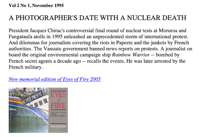 "A photographer's date with a nuclear death", PJR, 