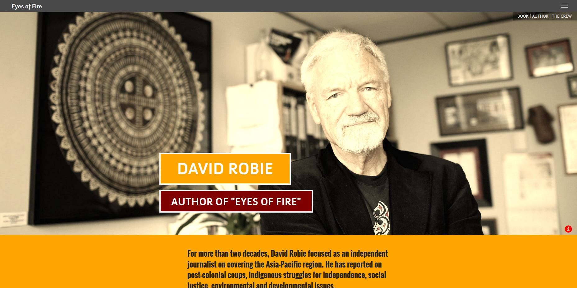 Dr David Robie of the Pacific Media Centre . . . an image from the 2015 Eyes of Fire: Thirty Years Later project.