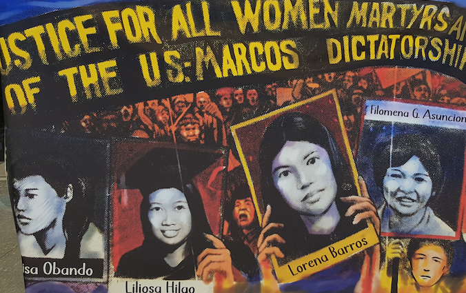 A Gabriela poster honouring martyred women during the Marcos martial law years in the Philippines