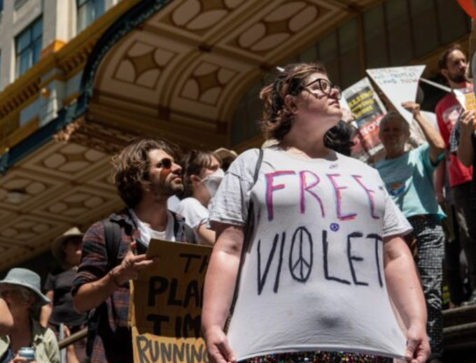 Australian protesters at the Sydney 