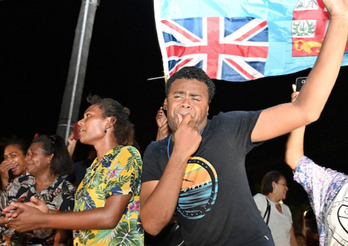 Fijians in the capital Suva celebrate the end of 16 years of authoritarian FFP rule