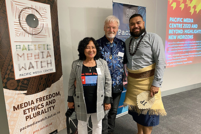 Del Abcede, Dr David Robie and Tagata Pasifika's John Pulu