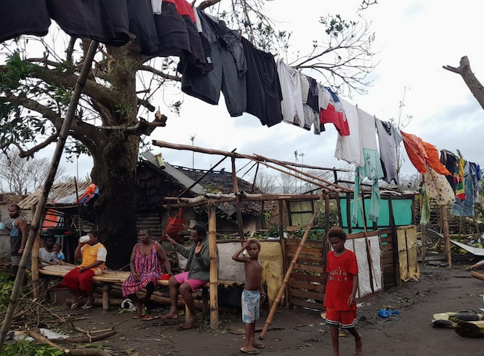 A ni-Vanuatu family at the Blacksands community in Port Vila