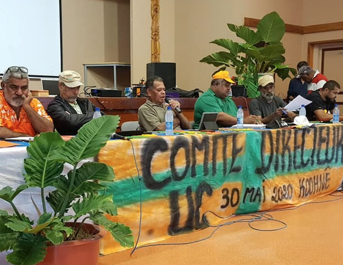 A meeting of the Caledonian Union, one of the partners in the FLNKS