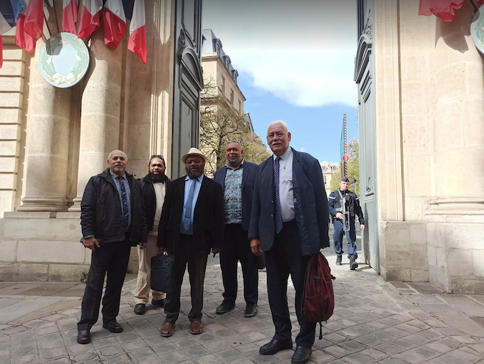 Some members of the FLNKS delegation in Paris