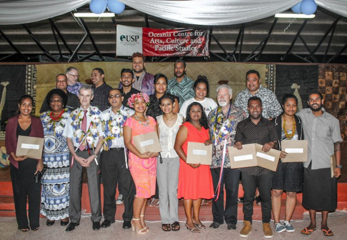 Prizewinners at the 2015 University of the South Pacific journalism awards