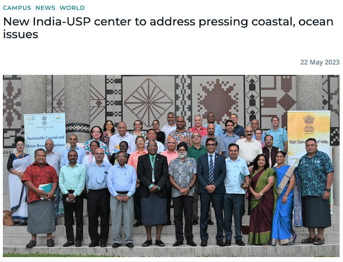 Celebrating the launch of USP's SCORI on 22 May 2023