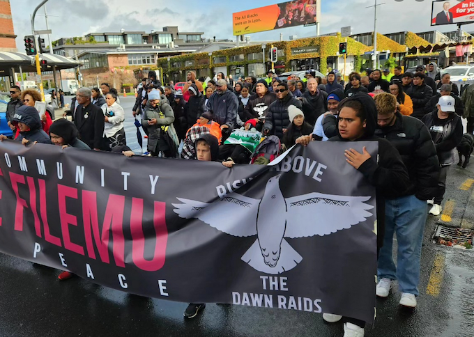 The Savali ole Filemu march on Auckland's Ponsonby Road