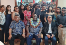Role of journalism pivotal in Pacific societies as a watchdog and to bridge communities PNG Communications Minister Timothy Masiu (centre) with the USP journalism students at the annual awards in Suva last night