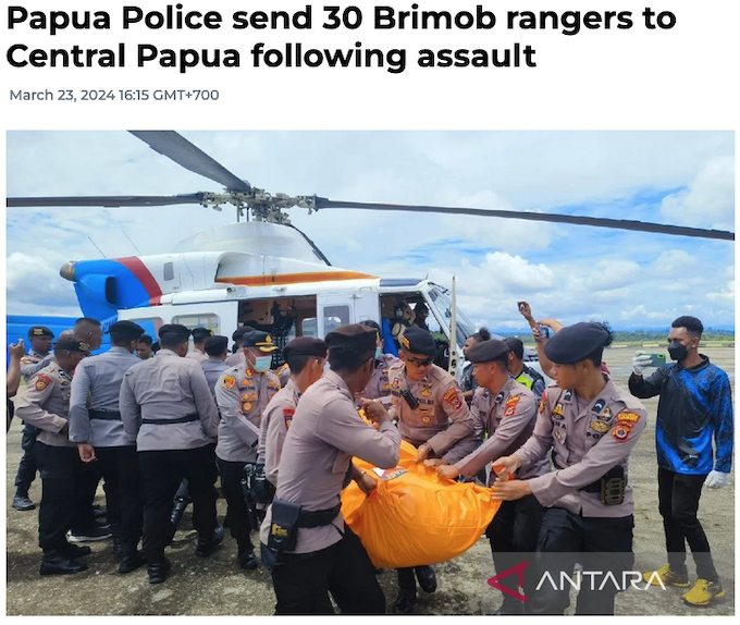 The Papua Police deploys 30 rangers