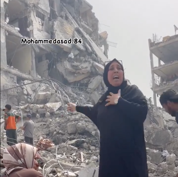"We just sat there watching our home being collapsed [by Israeli missiles]."