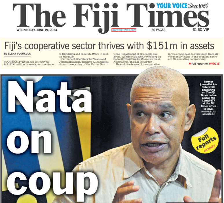 The Fiji Times front page today