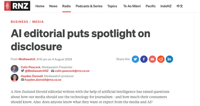 RNZ Mediawatch’s Hayden Donnell did an excellent job