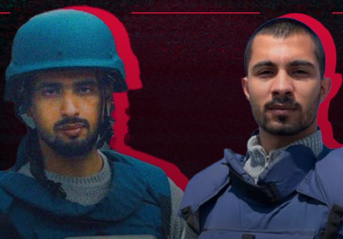 Al Jazeera journalist Ismail al-Ghoul (right) and cameraman Rami al-Rifi targeted and killed by Israel military this week