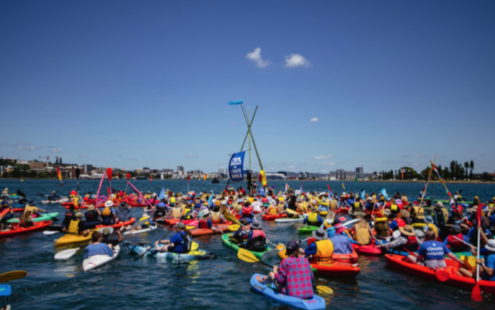 The Newcastle coal port 24-hour blockade protest in 2023