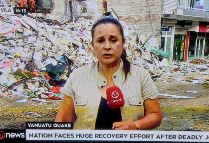 1News Pacific correspondent Barbara Dreaver in Port Vila