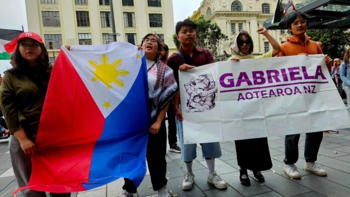 Filipino feminist activists from Gabriela Aotearoa