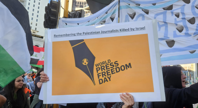 The Television New Zealand protest on World Press Freedom Day