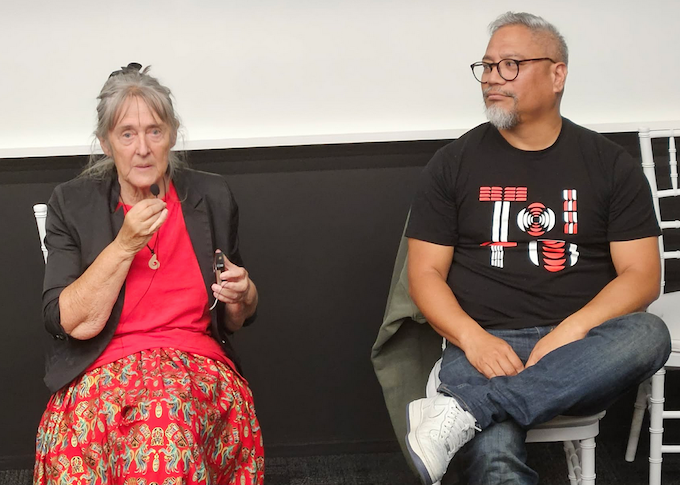 West Papua Solidarity Forum organiser Catherine Delahunty and Green Party Pacific peoples and foreign affairs spokesperson Teanau Tuion