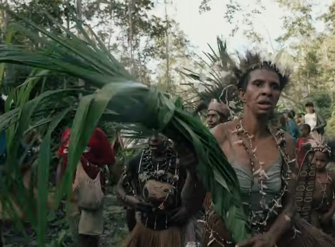 Village resisters against the massive destruction of rainforest as portrayed in the new West Papuan documentary Pesta Babi