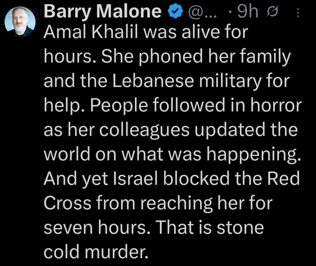 Comment on an X post by a former Al Jazeera executive editor, Barry Malone