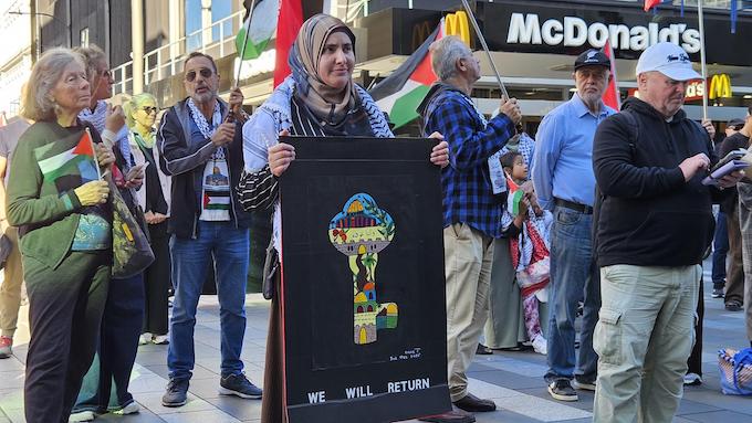 Some of the protesters at the Te Komititanga rally 