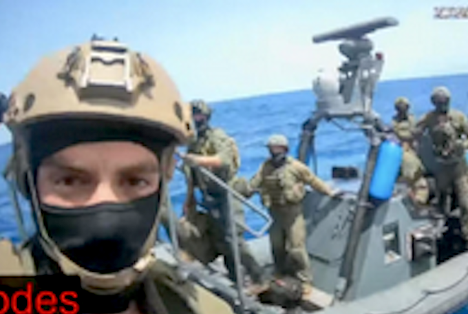 Israeli military pictured boarding the Global Sumud Flotilla yacht Abodes